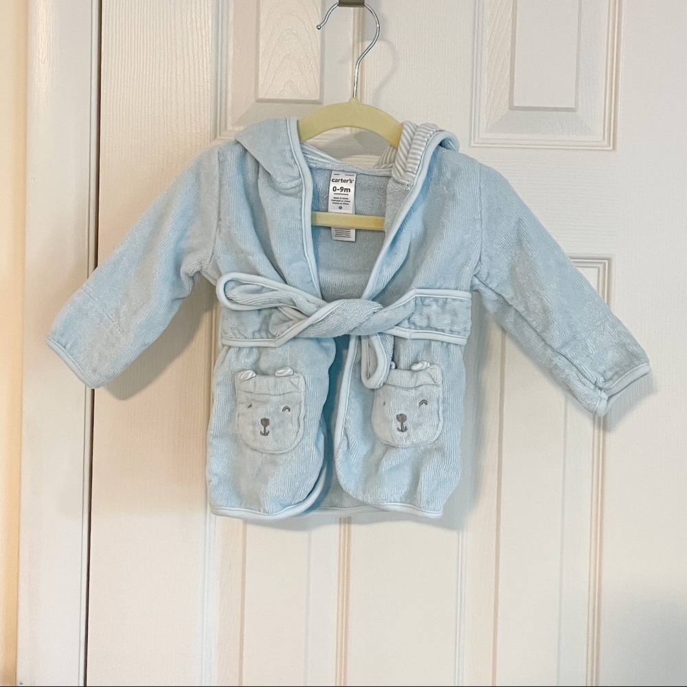 🏷️ Free Add-On | Carters Blue Bear Baby Bath Robe